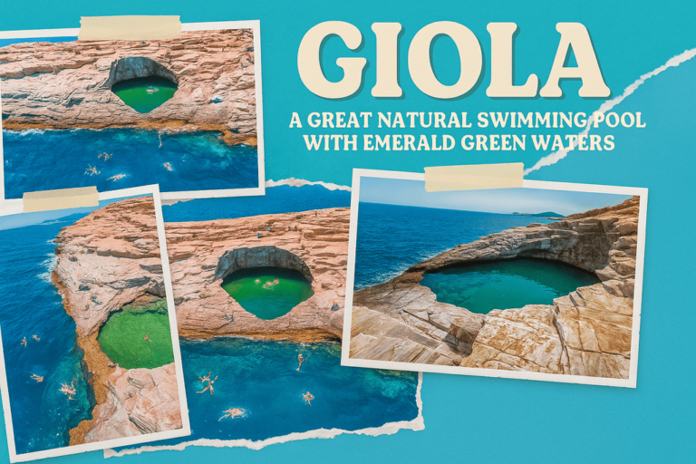 Giola a great natural swimming pool with emerald green waters