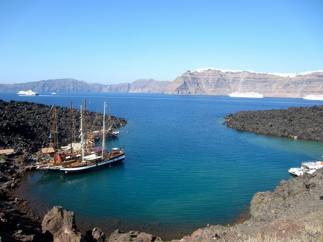 Thirasia, Greece - Harbour at the Volcano