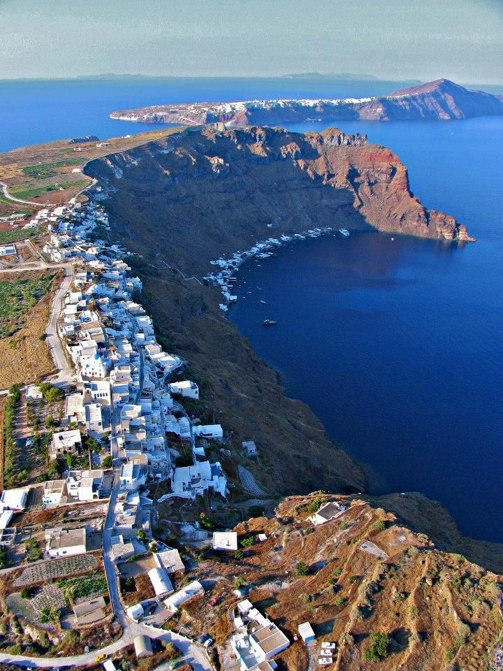 Thirasia, the small island opposite of Santorini