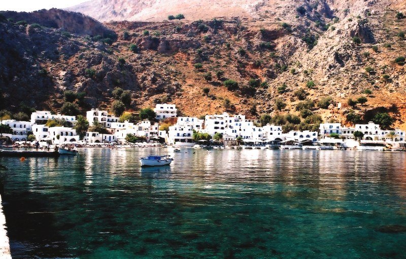 Loutro village A popular resort with crystal clear waters1