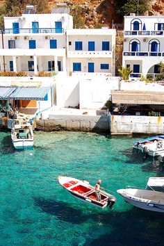 Loutro village A popular resort with crystal clear waters2