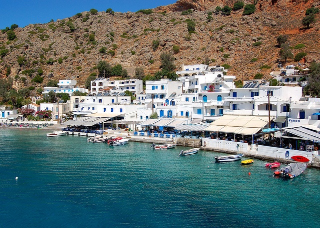 The village of Loutro on the Greek island of Crete