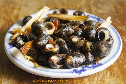 Fried snails