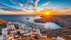 scenic views of the Cyclades Islands