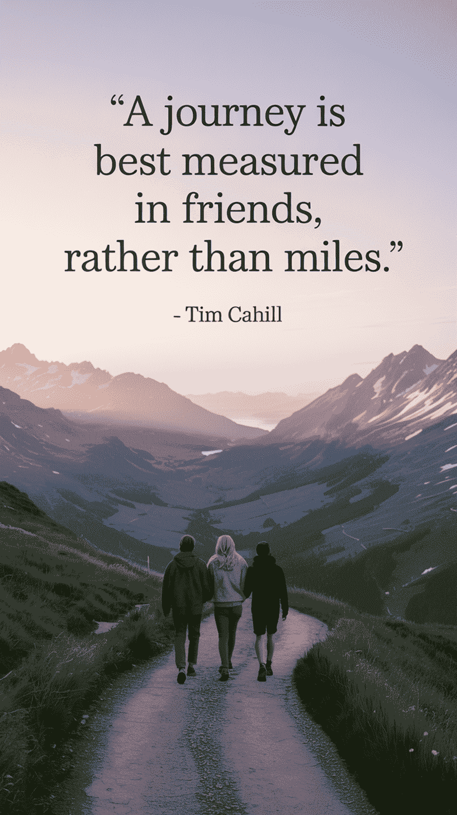 A journey is best measured in friends, rather than miles