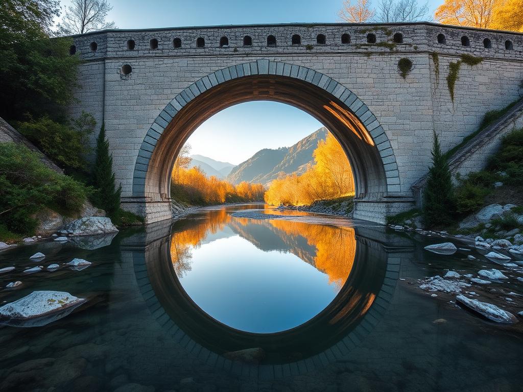 Ancient stone bridge in Zagori region spanning a mountain river, representing Greece's timeless travel experience