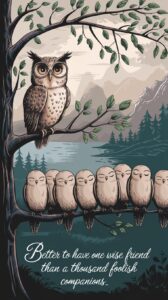 Better to have one wise friend than a thousand foolish companions