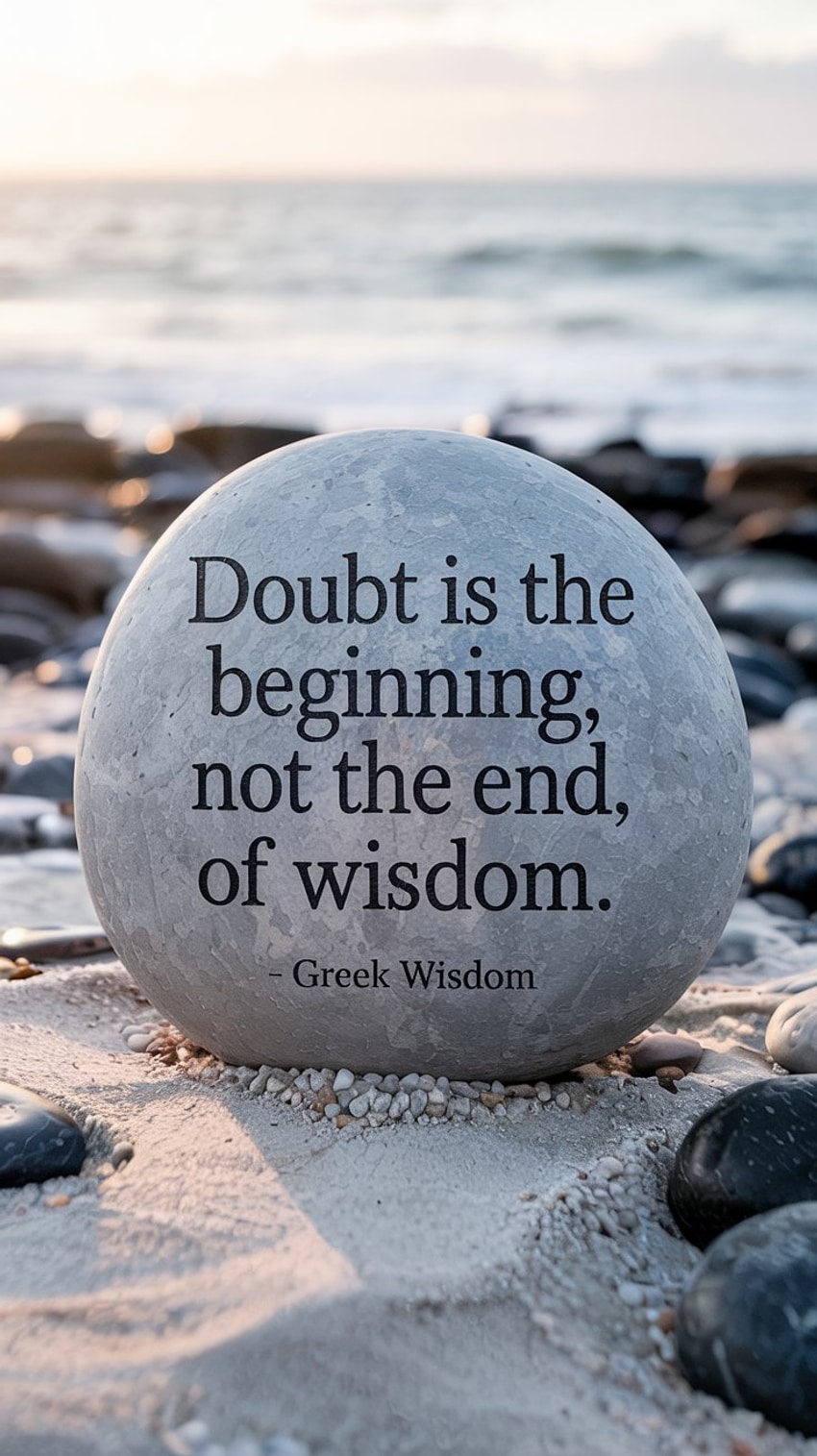 Doubt is the beginning, not the end, of wisdom