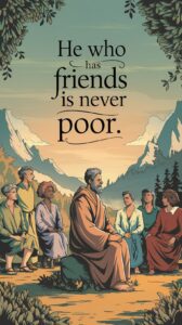 He who has friends is never poor