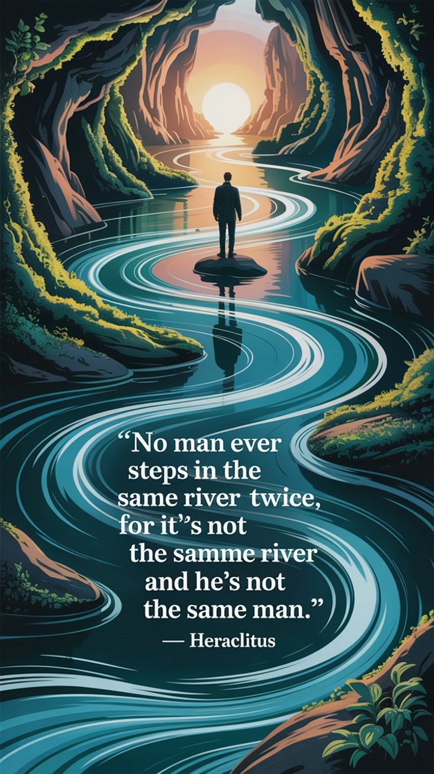 No man ever steps in the same river twice, for it’s not the same river and he’s not the same man