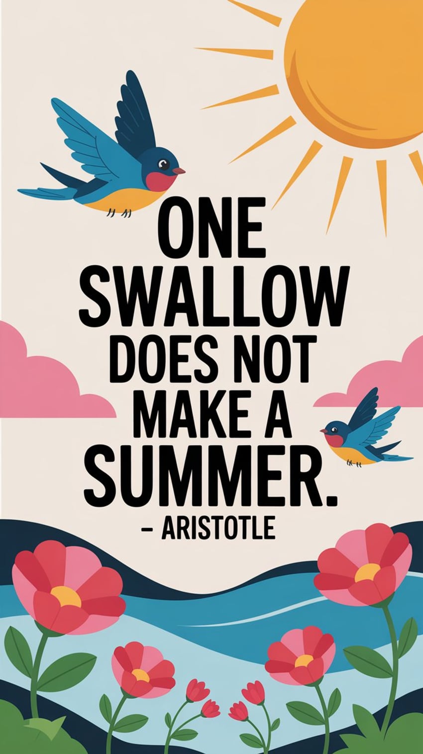 One swallow does not make a summer