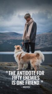 The antidote for fifty enemies is one friend