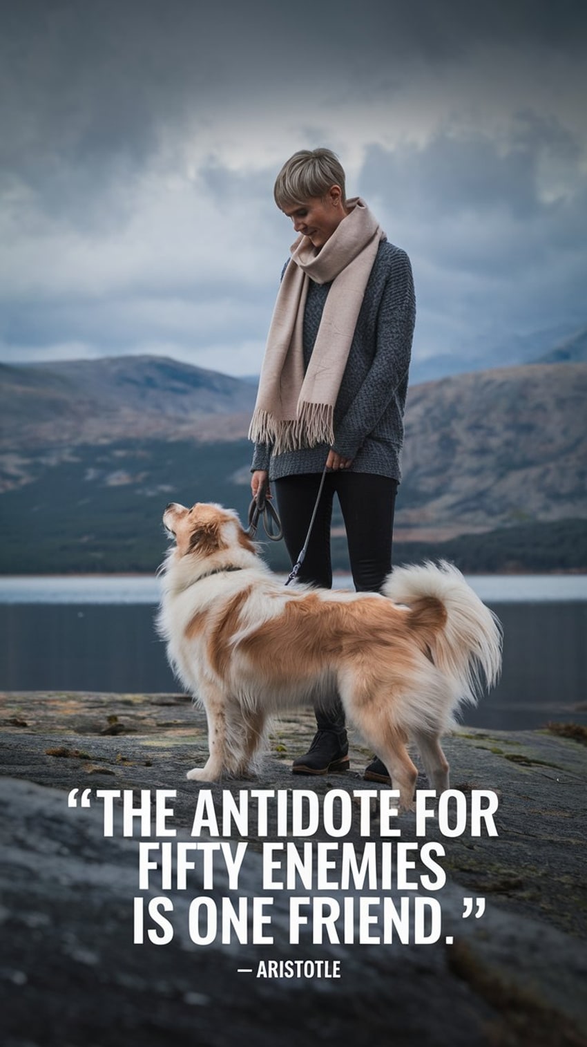 The antidote for fifty enemies is one friend