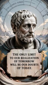 The only limit to our realization of tomorrow will be our doubts of today