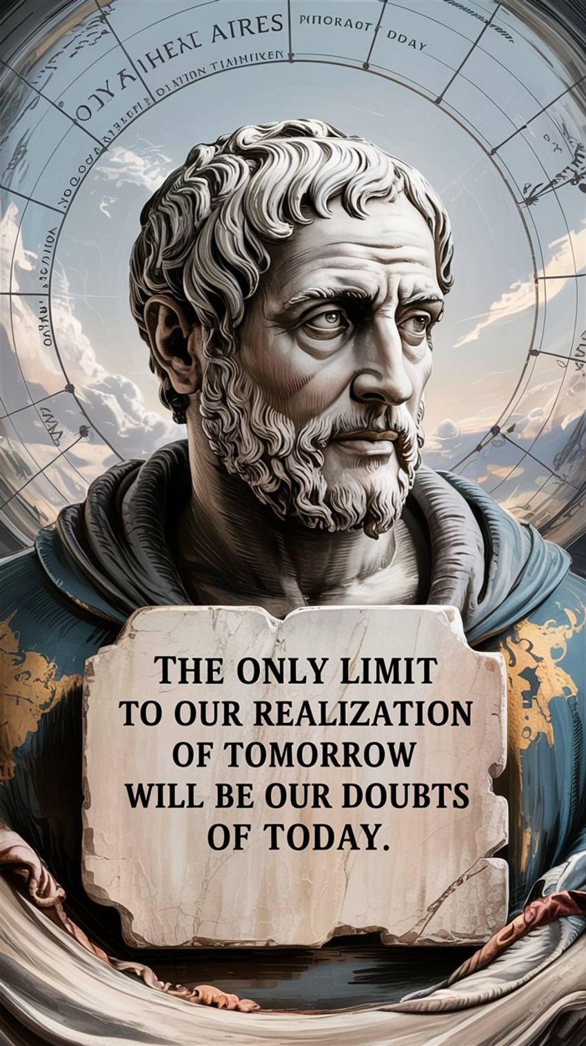 The only limit to our realization of tomorrow will be our doubts of today