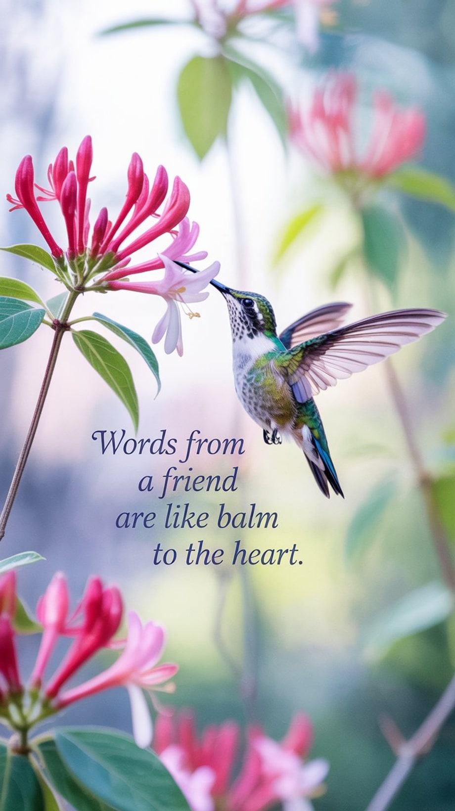 Words from a friend are like balm to the heart