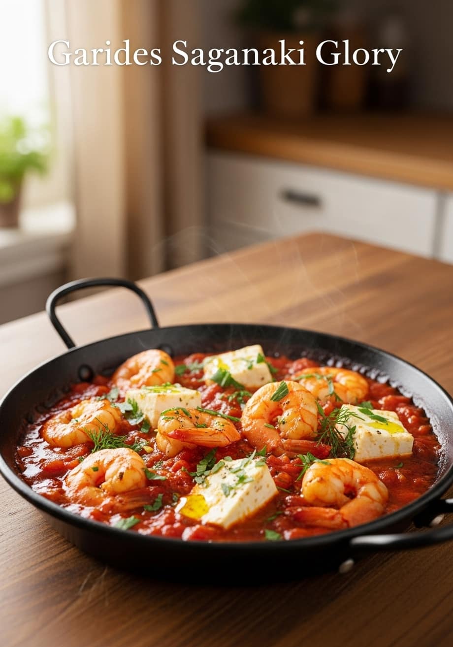 Garides Saganaki Glory: Shrimp in Tomato Sauce That Sizzles with Flavor
